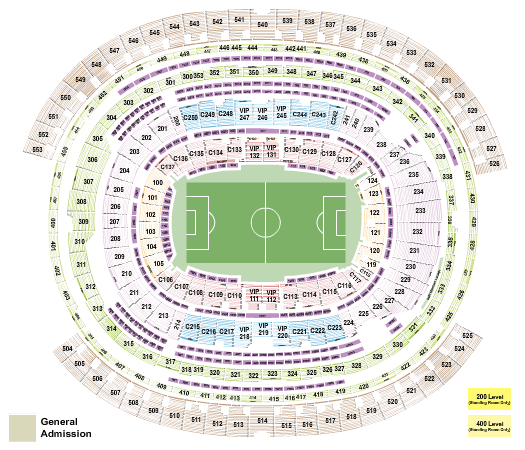 SoFi Stadium CONCACAF Gold Cup Seating Chart